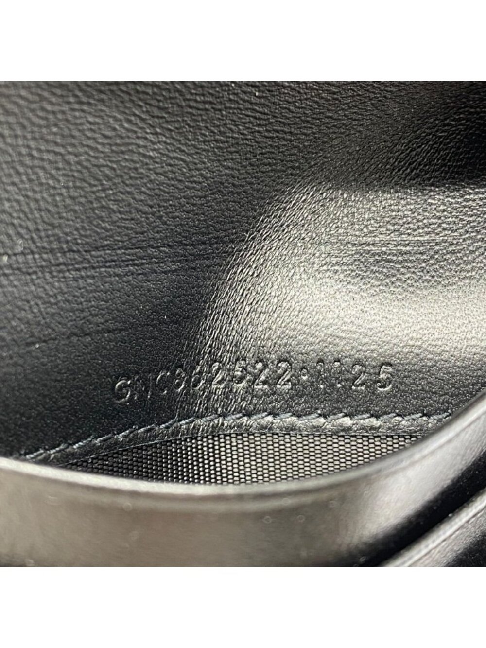 Saint Laurent Pegaso Twofold Wallet Folding YSL Logo Leather Black Compact - Picture 8 of 9